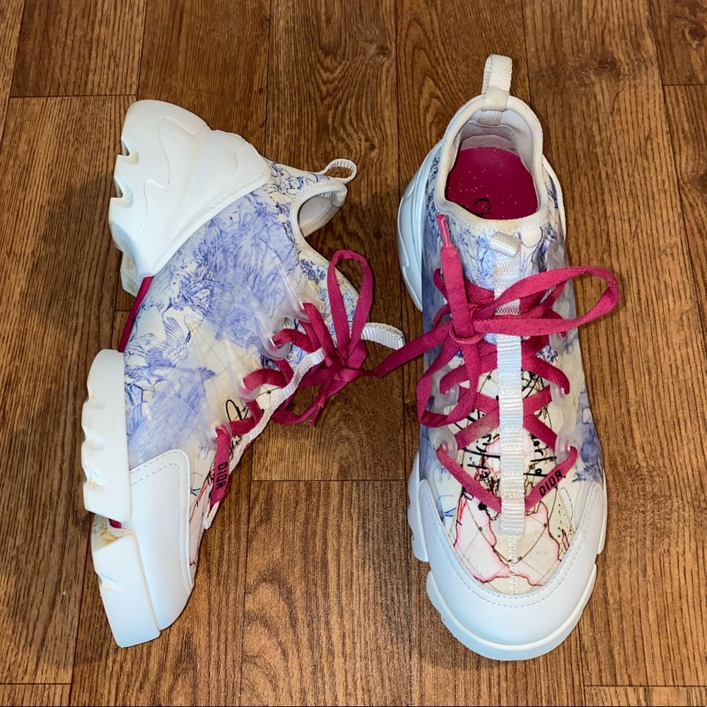 Dior D-Connect Around The World Print Shoes, S: 8